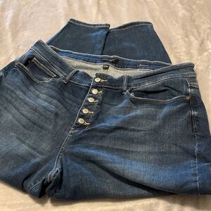 Judy Blue Dark Blue Skinny Button-Fly Jeans size 22W